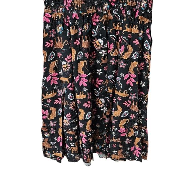 TORRID Midi Challis One Shoulder Tiered Dress With 🐆 leopard leaves print. - Picture 7 of 12